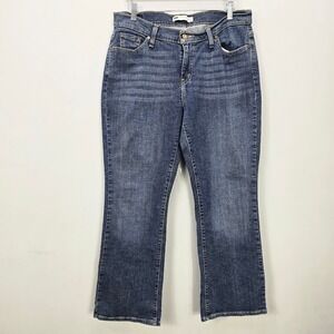 Levi's 529 Mid Rise Curvy‎ Bootcut Jeans 14S 34X29.5 Medium Wash Stretch Boho